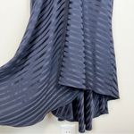 ALC Frank A.L.C. Avi Navy Blue Striped Silk Peplum Midi Dress Size 0 Photo 7