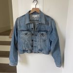 RE/DONE  Crop Denim Blue Jean Jacket Photo 1