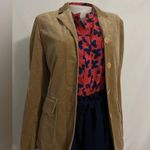 Eddie Bauer Retro Tan 100% Cotton Jacket Sz M Petite Chest Pockets Button Down Photo 2