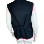 basic editions Holiday Vintage Button Front Snowman Vest Large V-Neck Winter Photo 2