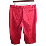 st. john's bay #780  Women's 14 Red Capri Stretch Pants Photo 2