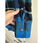 NWT Lita by Ciara Plaid flannel button up Shirt Size S Blue Photo 2