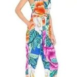 Mara Hoffman Cut Out Front Jumpsuit in Flora Stone Size 6 Tropical Floral Print Photo 1