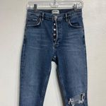 AGOLDE Blue Distressed Nico High Rise Jeans Sz 26 Photo 2