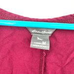 Eddie Bauer Size Medium Mixed Media Tank Top Shirt Blouse Heathered Red Purple Photo 2