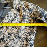 NU Long Line Jacket Soft Jersey Blazer Crackled Splatter Printed Edgy Goth Punk Black Size M Photo 4