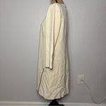 J.Crew Cream Shift Dress Zipper Hem Long Sleeve Crew Neck Size 8 Knee Length Photo 11