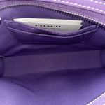 Coach NWT Slim Crossbody Bag In Signature Canvas Purple Iris Silver CBM46 Photo 4