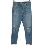 Citizens of Humanity  Liya High Rise Classic Fit‎ Jeans Torn Denim Blue Size 25 Photo 2