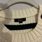 Rails  bambi sweater vest w/ contrasting sleeves in ivory navy stripe size small Photo 4