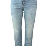 ZARA Women's Blue Light Wash High Waisted Straight Tapered Ankle Denim Jeans 4 Photo 0