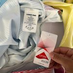 Lands' End Surplice Swim Dress Chlorine Resistant Seersucker Turquoise 12 D NWT Blue Photo 3