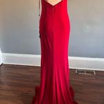 Mac Duggal NWT Ieena for  Red Strapless Gown with Deep V | Size: 8 | Style: 55233 Photo 2