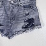 We The Free Black Distressed Denim Cut Off Jean Shorts Womens 25 Festival Micro Photo 6