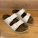 Birkenstock  Arizona Birko-Flor Sandals in Eggshell - Size 38 Photo 1