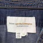 Pilcro and the Letterpress Denim Shorts Romper Wrap Tie Anthropologie Jean Blue Photo 3