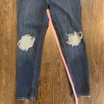Free People  Dark Blue Distressed Denim Jeans Photo 4