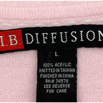 VTG IB Diffusion Cardigan Sweater‎ Womens Large Pastel Pink Flower Dainty Fairy Photo 8