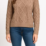 Lucky Brand  Size Medium Dusty Pink Cable Knit Sweater New With Tags Photo 0