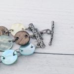 Green & Yellow Painted? Shell? Multi Row Bracelet Photo 10