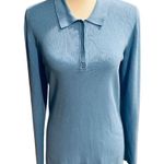 Aritzia Sunday Best Barrymore Dress Long Sleeve Blue MiniSize L Size L Photo 4