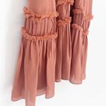 Cinq à Sept Cinq a Sept Lotus Halter Neck Peplum Silk Top Sleeveless Blush Pink Women's S Photo 3