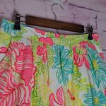 Lilly Pulitzer  PLEATED A LINE COTTON TWILL LINED BRIGHT BOLD FLORAL PREPPY SKIRT Photo 4