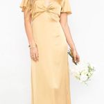 Show Me Your Mumu Gold Satin Dress Photo 0