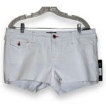 True Religion Women's Joey Cut-off Low Rise Flap Optic White Shorts Size W32 NWT Photo 0