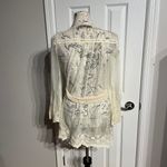 Ryu Vintage Lace Duster Kimono Tie Floral Eyelet Embroidered breathable Coastal Cottage Boho Festival Western Coquette Sweet feminine y2k Cover Photo 1