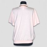 Vintage 90s Oversized Light Pink Blouse Mock Neck Medium Photo 1