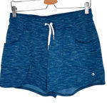 Buffbunny Collection Buff Bunny Womens Heather Blue Drawstring Casual Knit Shorts Size Large Photo 0