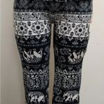 Planet Gold  Monochrome Patterned Flare Leggings Photo 6