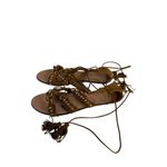Aquazzura Firenze Women’s Strappy Sandals Size 39 Made In Italy Boho Hippie Brown Photo 1
