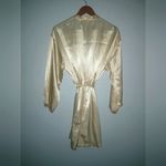 Oscar de la Renta  Pink Label M Golden Satin Robe Photo 1