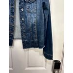 Kut From The Kloth  Women's Blue Helena Raw Hem Jean Jacket Size Large Photo 3
