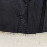 Madewell Lunar Wash “Frisco” Black Denim Raw Hem Mini Skirt Size 32 Photo 5