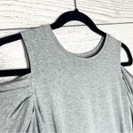 1. State  Gray Cold-Shoulder Casual T-Shirt Top Size Small Photo 3