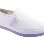 Kate Spade New York Sandy White and Purple Stripe Heart Slip-On Shoes Size 10 Wo Photo 0