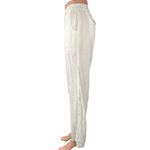 Banana Republic  Women's White Linen Mid Rise Straight Wide Leg Trousers Pants 8 Photo 1