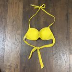 Aerie  Brooke Molded Cup Mesh Yellow String Bikini Top Photo 5