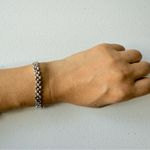 Macy's  1/4 carat Diamond Sterling Silver Women's link Bracelet Photo 3