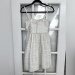 BCBGMAXAZRIA  Formal Trudy A Line Dress Metallic Cream Silver Strapless Size 0 Photo 4