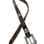 Nocona Brown Western Calf Hair Rhinestone Belt Size 26 Photo 2