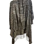 One World   Size XL  Live and Let Live Women's Cardigan Sweater Gray/Black Photo 0