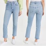 AGOLDE  Riley High Rise Straight Crop Jeans in Shiver Size 27 Photo 3