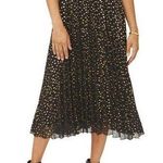 Vince Camuto Pleated Chiffon Foil Dot Maxi Skirt Size M New w/Tag Photo 0