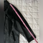 Vintage Pelle Black Embossed Suede Patchwork Leather Long Trench Coat Photo 9