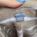 Aerie size extra small brown and white striped Terry cloth high neck tank top Photo 4