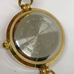 Women’s Poinsettia Quartz analog watch gold tone 25mm bracelet Size 7” running Photo 7